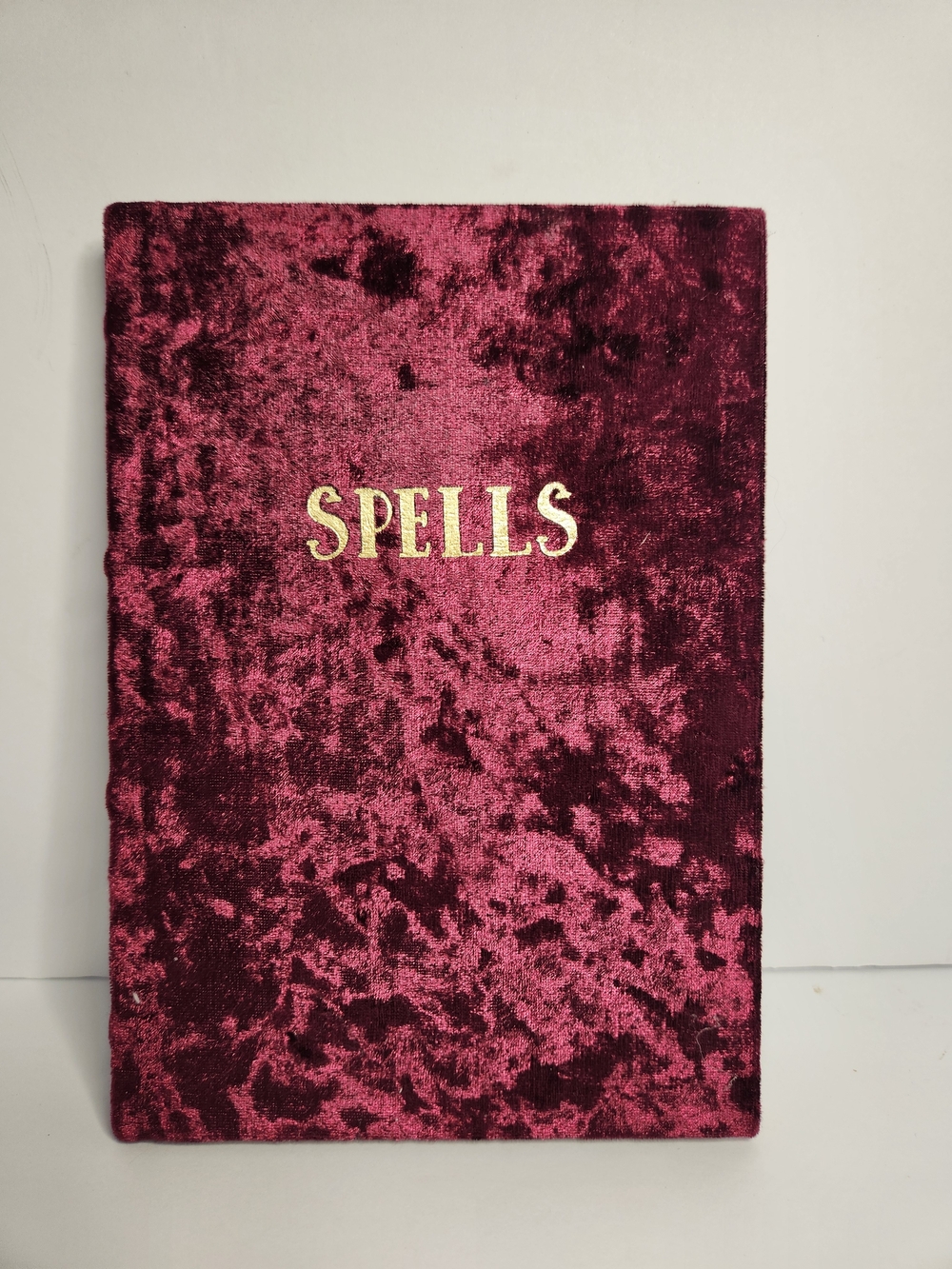 Velvet 'Spells' Journal - Burgundy - Make Your Own Grimoire!